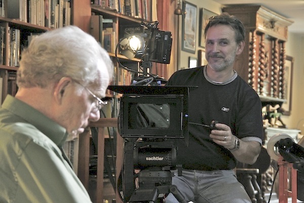 John on location behind the camera