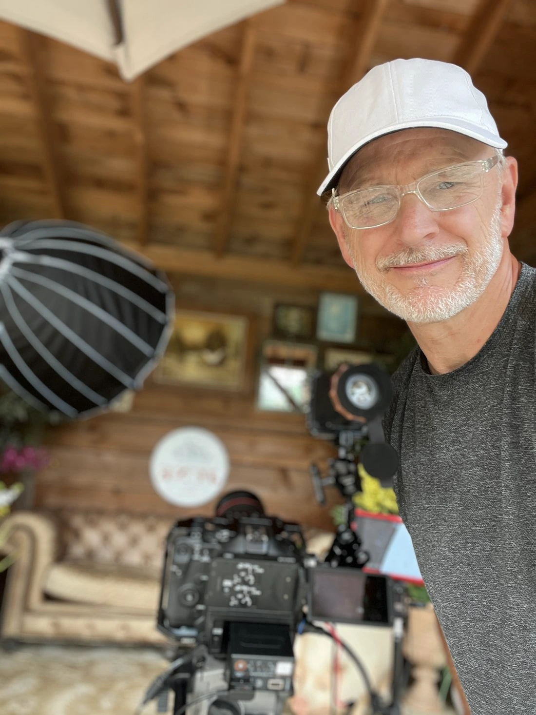 John Holser on set